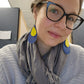 Blue and Yellow World Down Syndrome Day Earrings