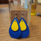 Blue and Yellow World Down Syndrome Day Earrings